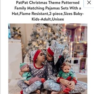 Patpat holiday pajamas grey and red